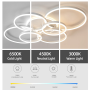 Modern LED Ring Chandelier - Elegant and Smart Lighting