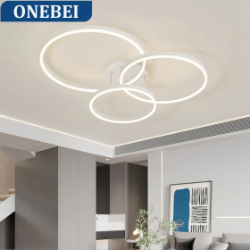 Modern LED Ring Pendant Light - Sleek Design and Dimmable
