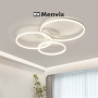 Plafonnier LED Rond Noir Dimmable - Art Déco et Élégant