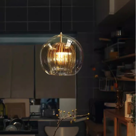 LED Glass Ball Pendant Light - Contemporary Fixture