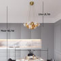 Suspension Boules en Verre Multicolore - Design Moderne