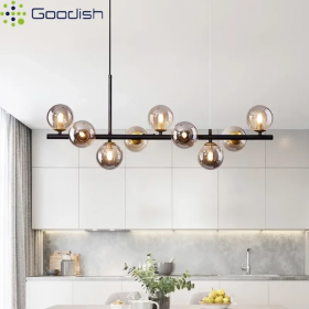 Lustre 9 Boules En Verre - Élégance Contemporaine