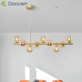 9-Ball Glass Chandelier - Contemporary Elegance