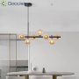 9-Ball Glass Chandelier - Contemporary Elegance