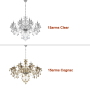 Lustre en Cristal 15 Bras - Éclairage Moderne pour Salon