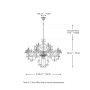 Lustre en Cristal 15 Bras - Éclairage Moderne pour Salon