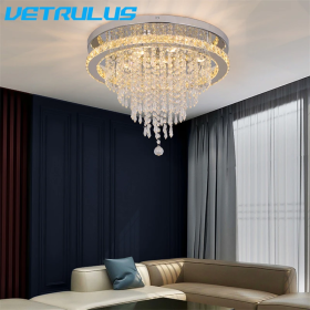 Plafonnier LED en Cristal Moderne pour Salon - VETRULUS