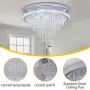 Modern Crystal LED Ceiling Light for Living Room - VETRULUS