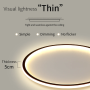 Ultra-Thin Black LED Ceiling Light - Modern Lighting