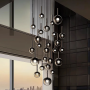 Suspension LED verre gris fumé - Éclairage contemporain