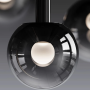 Suspension LED verre gris fumé - Éclairage contemporain