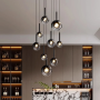 Suspension LED verre gris fumé - Éclairage contemporain