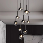 Suspension LED verre gris fumé - Éclairage contemporain
