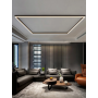 Plafonnier LED Linéaire Noir - Éclairage Moderne et Élégant