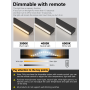 Plafonnier LED Linéaire Noir - Éclairage Moderne et Élégant