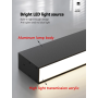 Plafonnier LED Linéaire Noir - Éclairage Moderne et Élégant