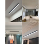 Plafonnier LED Linéaire Noir - Éclairage Moderne et Élégant