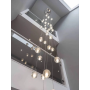 Modern Crystal Spiral LED Chandelier for Living Room