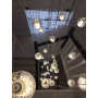 Lustre LED spirale en cristal moderne pour salon