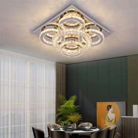 Plafonnier LED Cristal Argenté - Éclairage Moderne VETRULUS