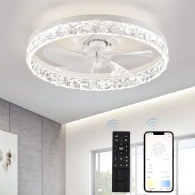 Ventilateur de Plafond LED Télécommandé - Style Contemporain