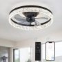 LED Ceiling Fan with Remote Control - Contemporary Style