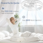 Ventilateur de Plafond LED Télécommandé - Style Contemporain
