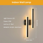 Applique Murale LED Noire Moderne - Éclairage 32W