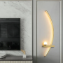 Applique Murale LED Linéaire en Aluminium Noir et Or