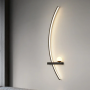 Applique Murale LED Linéaire en Aluminium Noir et Or