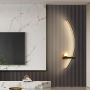 Applique Murale LED Linéaire en Aluminium Noir et Or