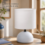 Lampe à Poser Céramique Bleue - Design Moderne et Élégant