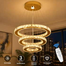 Lustre Moderne en Cristal LED pour un Éclairage Chic
