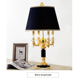Black Crystal Table Lamp - Elegance and Modernity