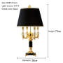 Lampe à Poser Cristal Noir - Élégance et Modernité