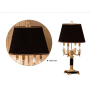 Lampe à Poser Cristal Noir - Élégance et Modernité