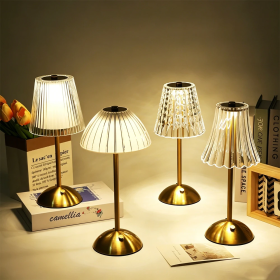 Lampe cristal LED tactile rechargeable - Élégance contemporaine