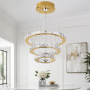Lustre Moderne en Cristal LED pour un Éclairage Chic