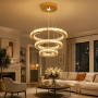Lustre Moderne en Cristal LED pour un Éclairage Chic