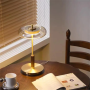 Lampadaire Doré en Verre Transparent - Élégance Moderne