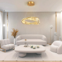 Modern Golden Crystal Chandelier - Elegant Lighting