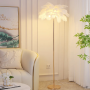 Lampadaire LED en plumes d’autruche - Élégance moderne
