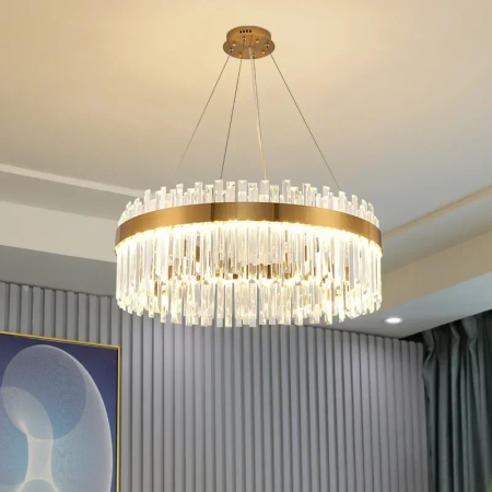 Lustre LED Moderne en Cristal - Éclairage Élégant