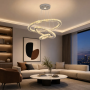 LED Crystal Chandelier 3 Rings - Modern and Elegant Lighting