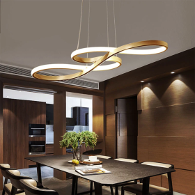 Modern Kitchen Island LED Pendant Light in Aluminum
