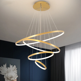 Lustre LED Anneau Moderne Dimmable pour Salon | QIBOYA