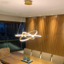 Modern Dimmable LED Ring Chandelier for Living Room | QIBOYA