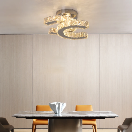 Modern Crystal LED Ceiling Light - Elegant Lighting