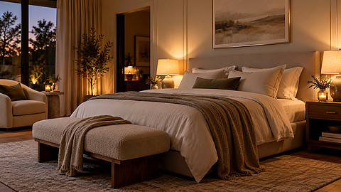 Créer une chambre esprit hôtel grâce à l’éclairage