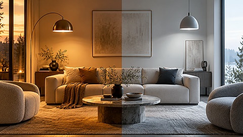 Lumière chaude et LED : vers des ambiances plus confortables